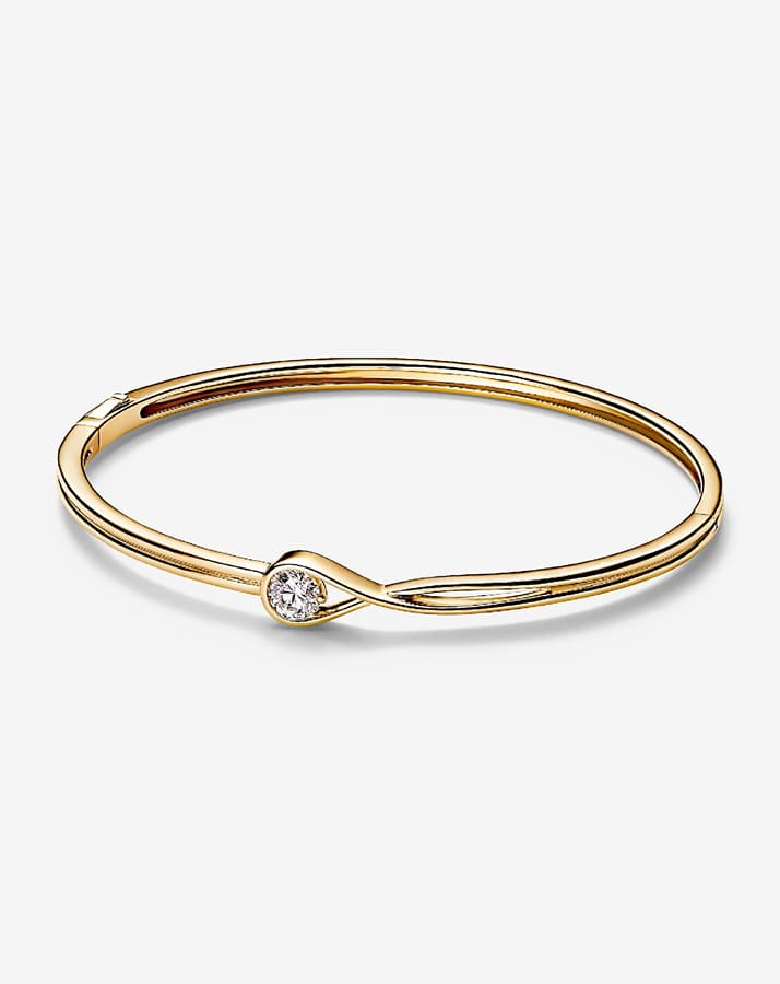 Pulsera rígida infinita con diamantes de laboratorio - vista alternativa