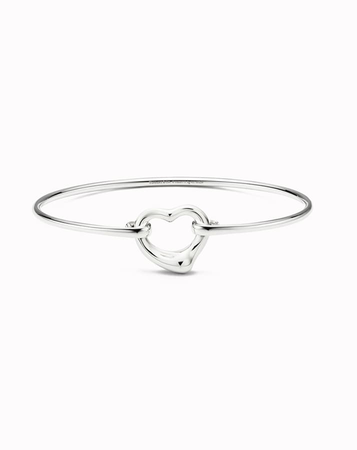Pulsera rígida de corazón abierto