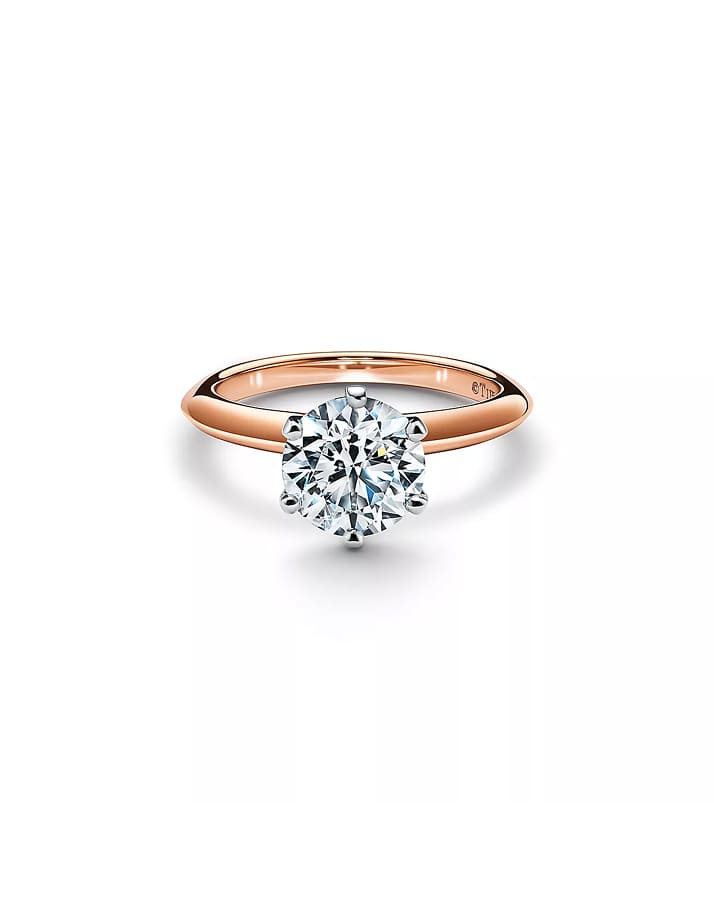 Anillo de compromiso en oro amarillo 18K - vista alternativa